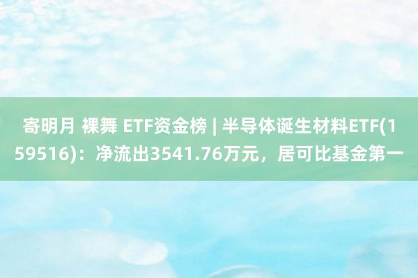 寄明月 裸舞 ETF资金榜 | 半导体诞生材料ETF(159516)：净流出3541.76万元，居可比基金第一