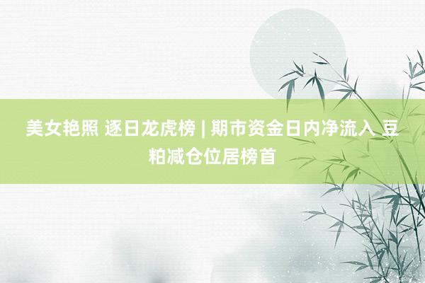 美女艳照 逐日龙虎榜 | 期市资金日内净流入 豆粕减仓位居榜首