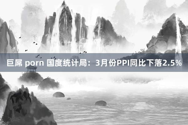 巨屌 porn 国度统计局：3月份PPI同比下落2.5%